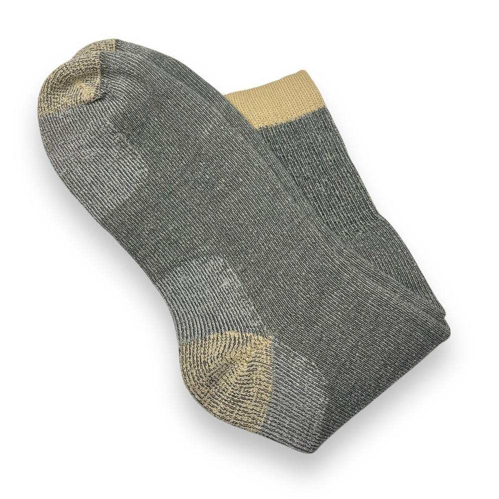 Thick Cushioned Work Boot Socks Mens Size 10-13 Gray Tan Colorblock NWOT